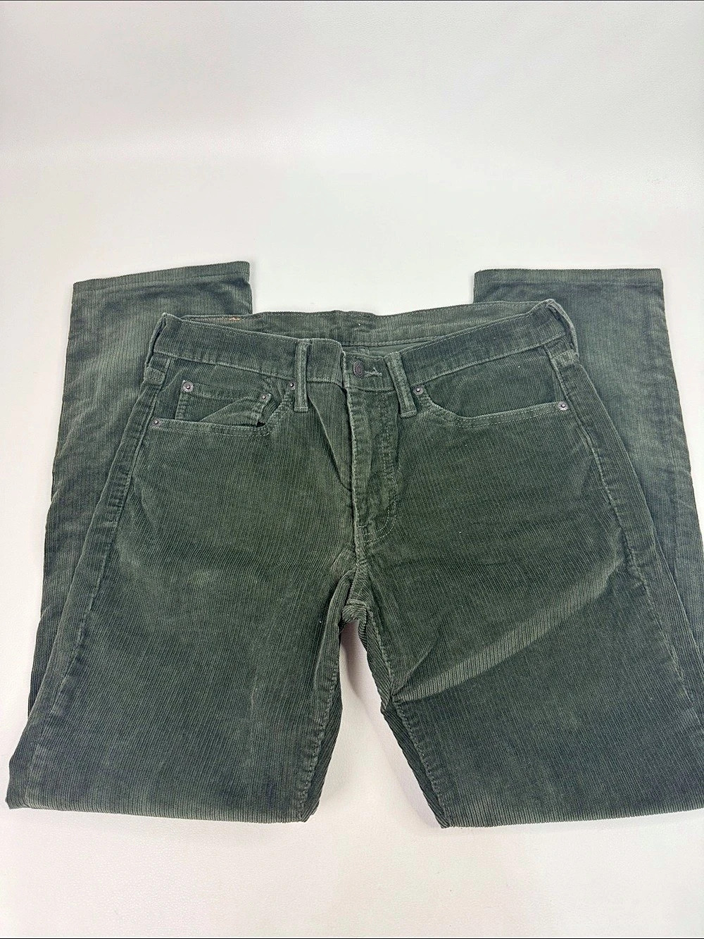 Levi's 511 Men's Green Corduroy Straight Jeans pants Waist 31/32 - Picture 4 of 13